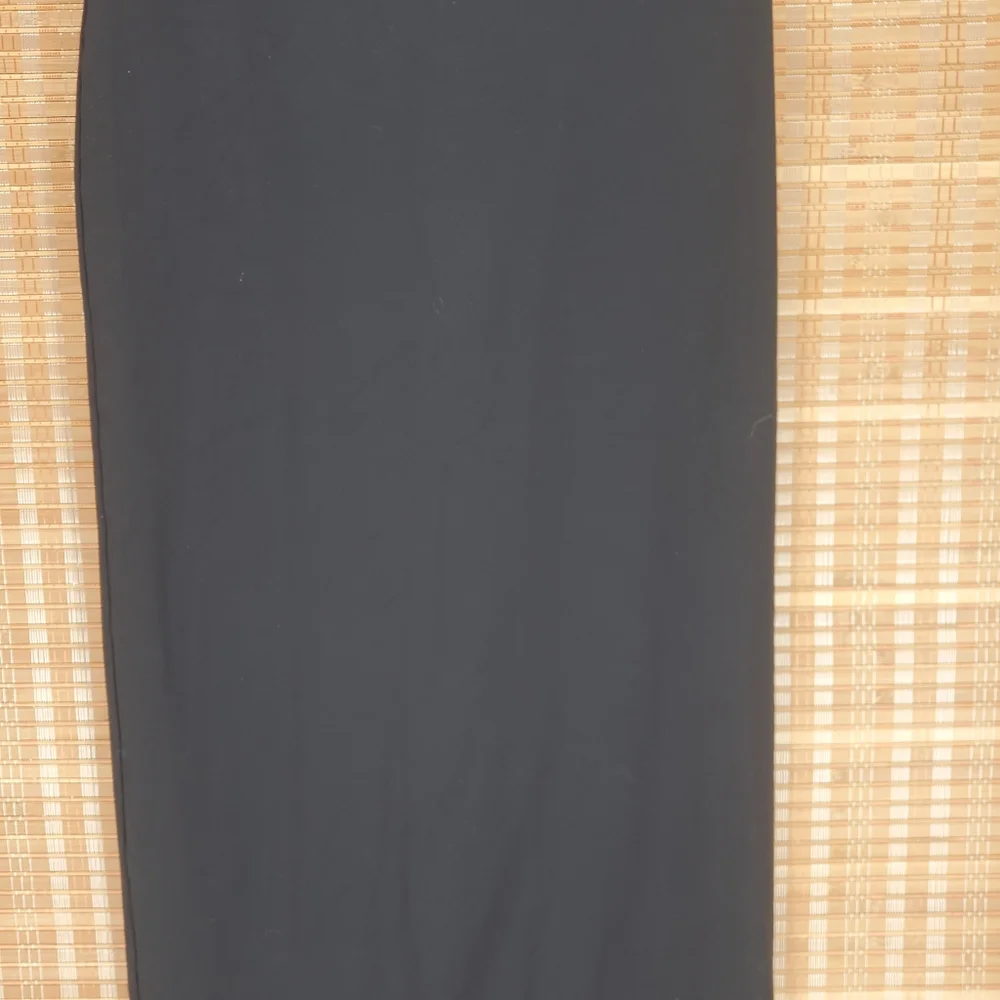 ◇ Skims Black Fold Over Waist High Slit Maxi Swim Skirt Size Medium